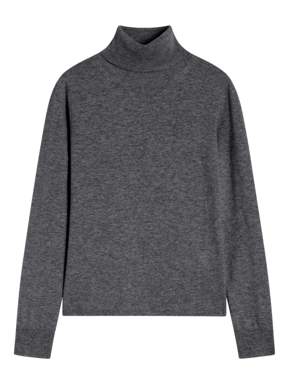 Max Mara Roll-neck Long-sleeve Jumper In Gray