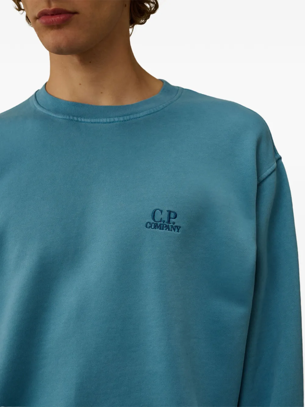 C.P. Company logo-detail sweatshirt Blauw