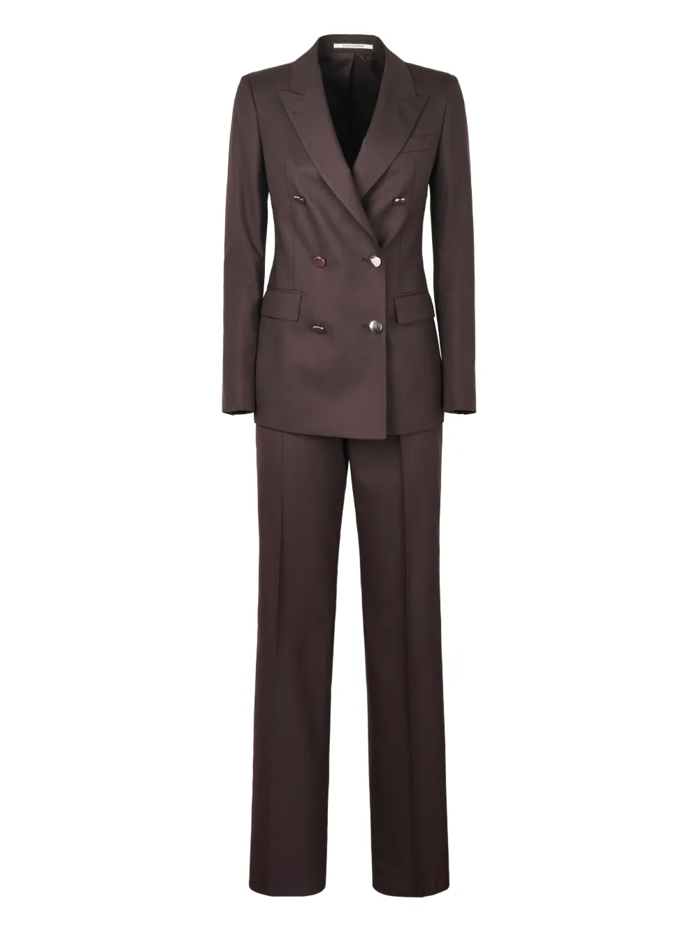 Tagliatore T-parigi Double-breasted Suit In Brown