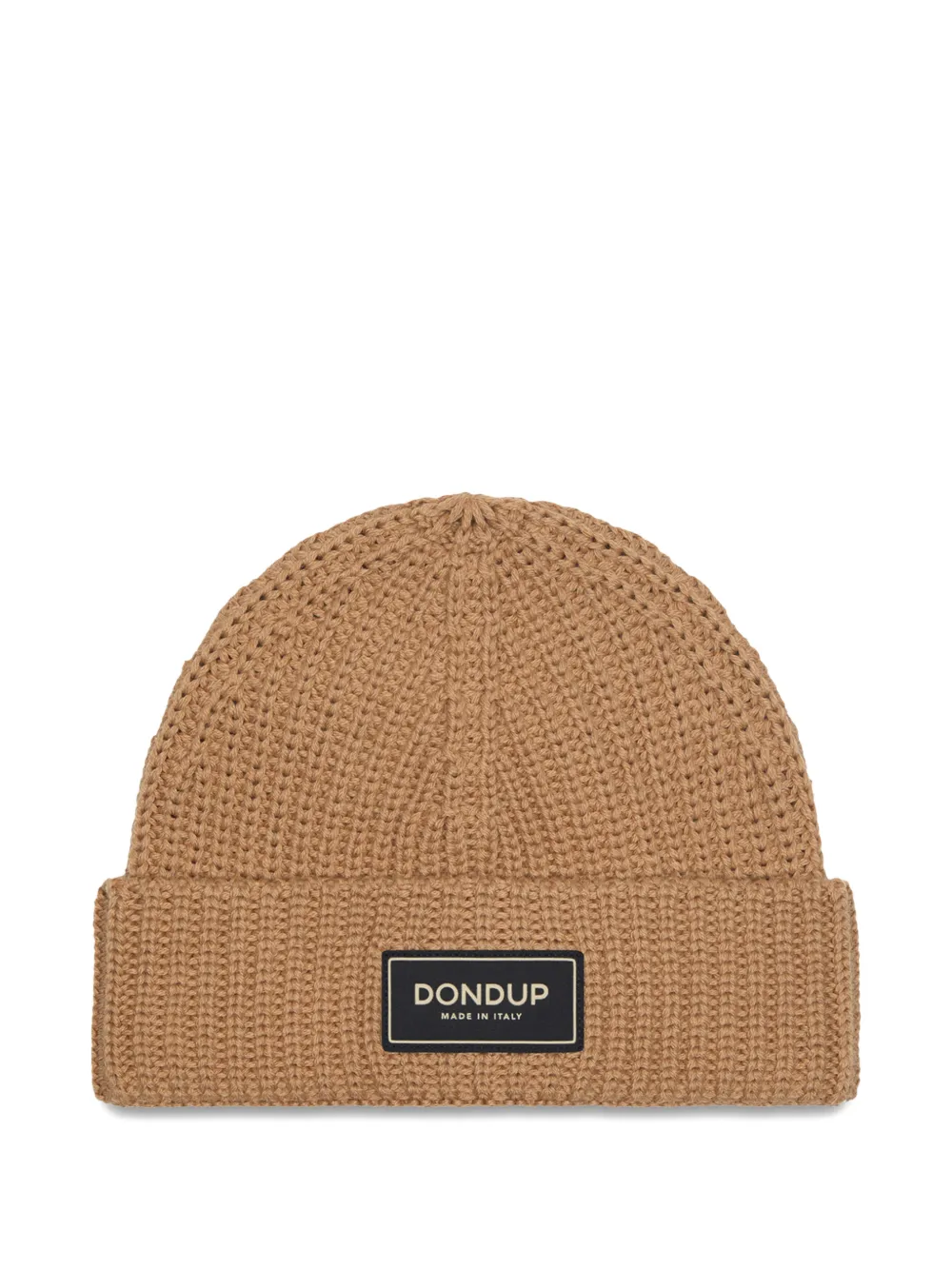 Dondup Logo-patch Beanie Hat In Brown
