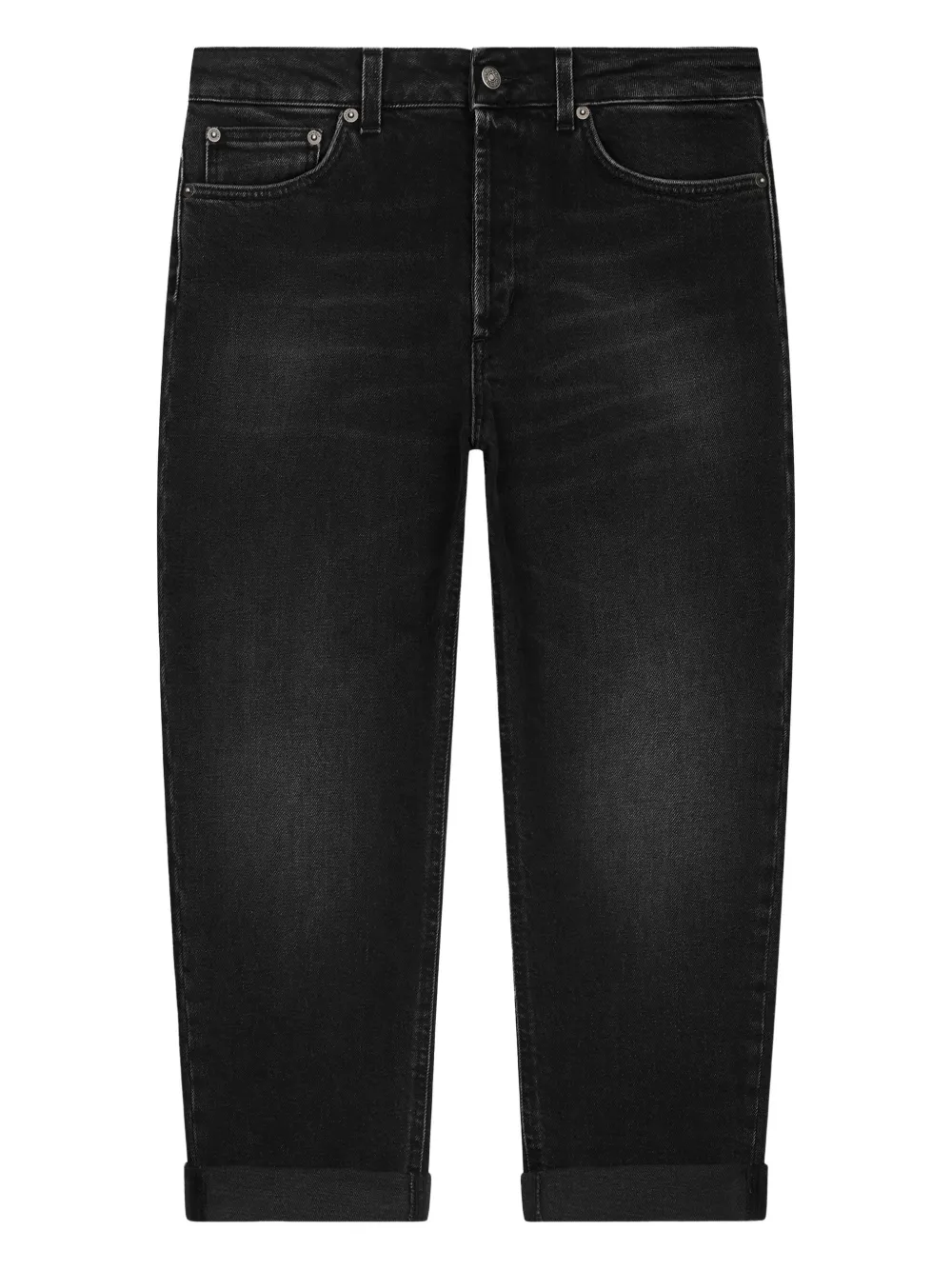 DONDUP Koons cuffed-hem cropped jeans Zwart