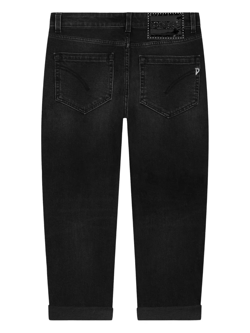 DONDUP Koons cuffed-hem cropped jeans Zwart