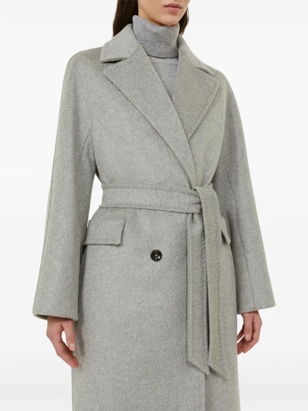 Max Mara double-breasted coat Grijs