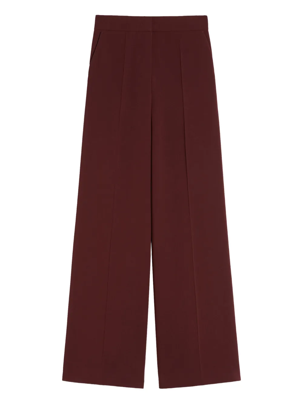Max Mara Tuxedo-style Cady Trousers In Red
