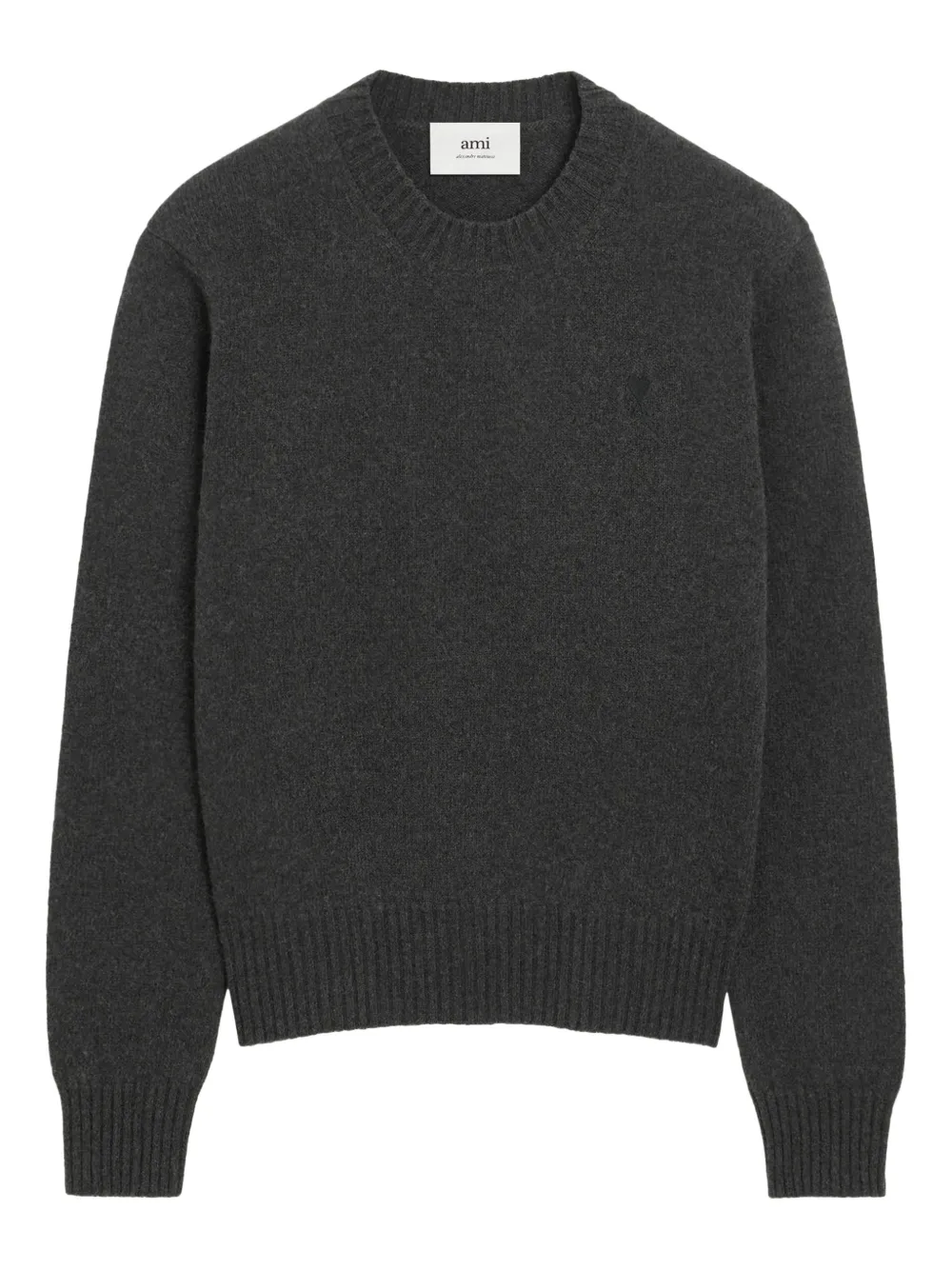 AMI Paris logo-motif sweater Grijs