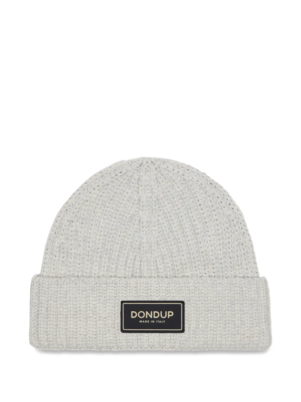Dondup Logo-patch Beanie Hat In Gray