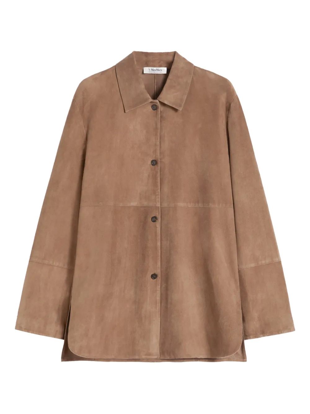 'S Max Mara Estate panelled suede jacket - Marrone