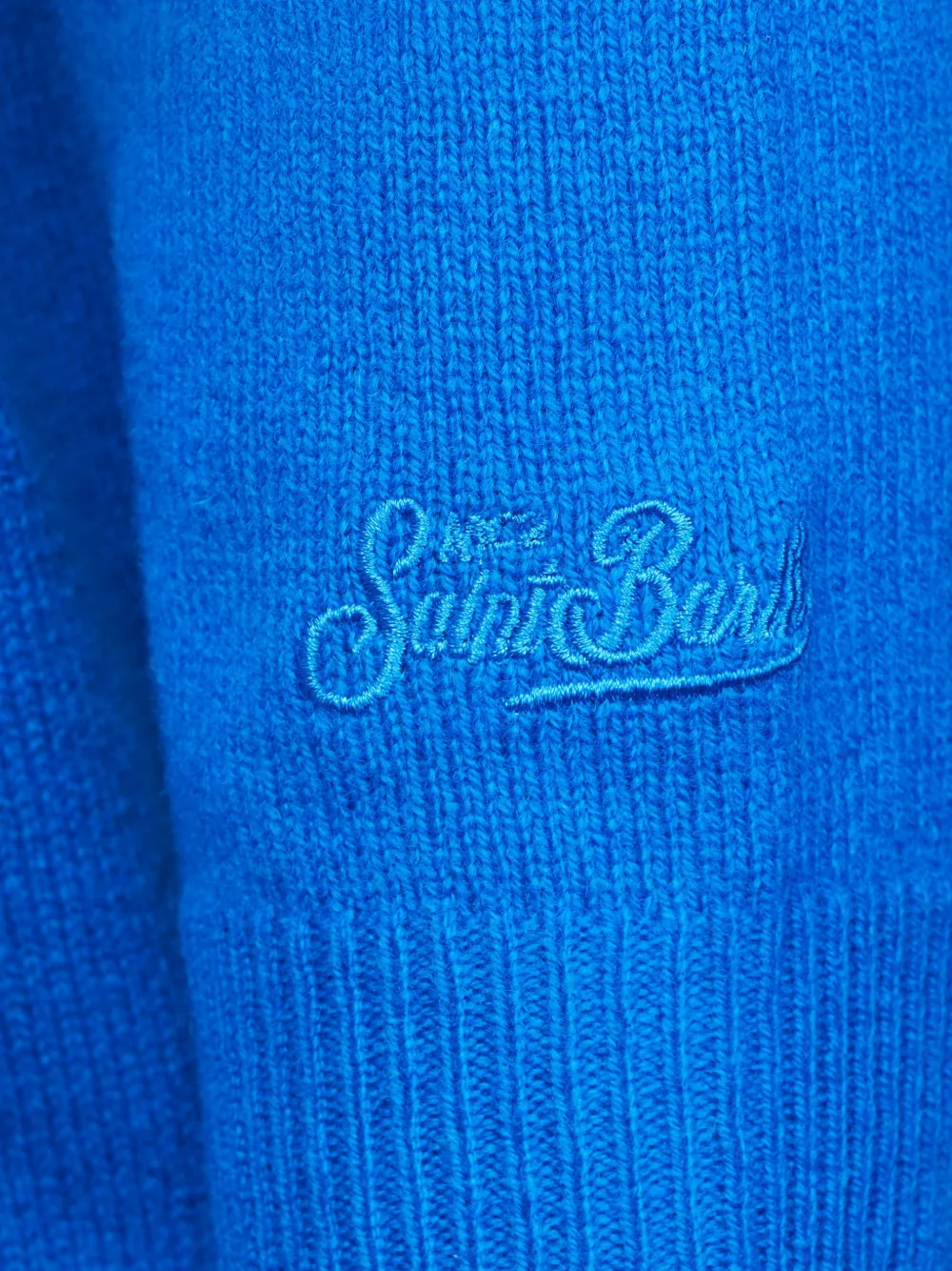 Mc2 Saint Barth Embroidered Sweater In Blue