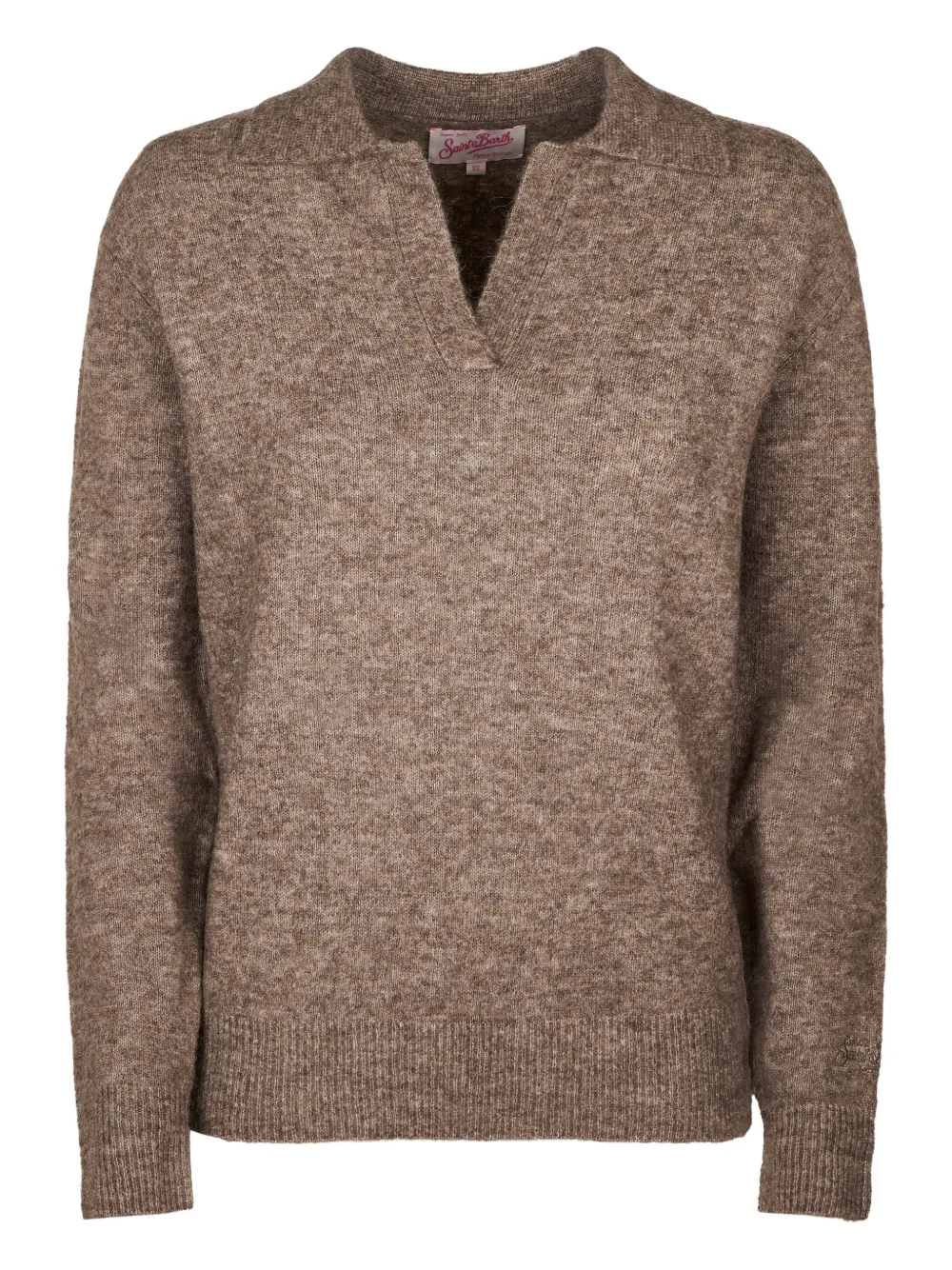 Mc2 Saint Barth V-neck Sweater In Brown
