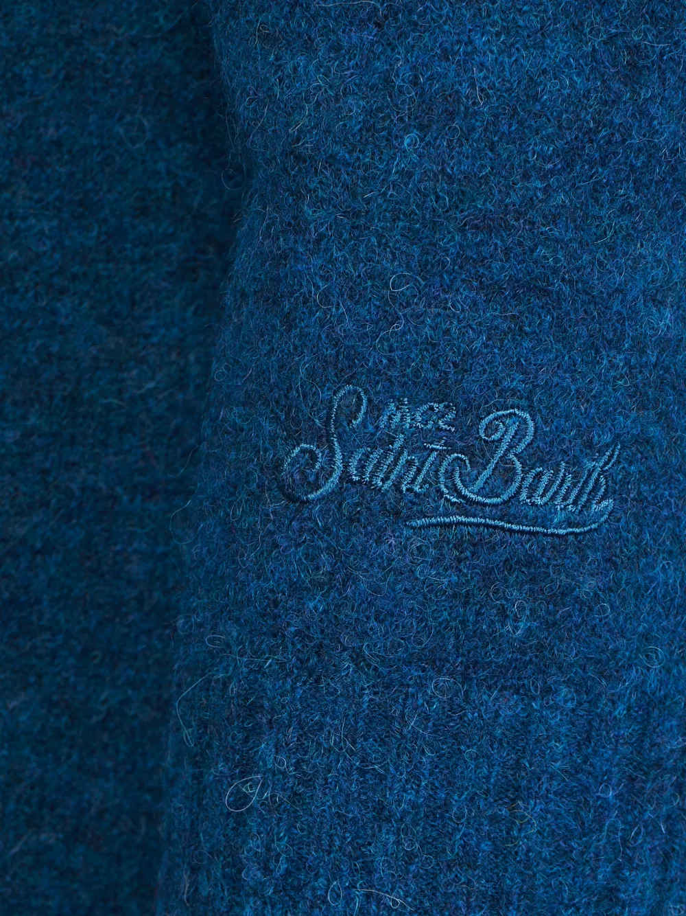 Mc2 Saint Barth Logo-embroidered Crew-neck Sweater In Blue