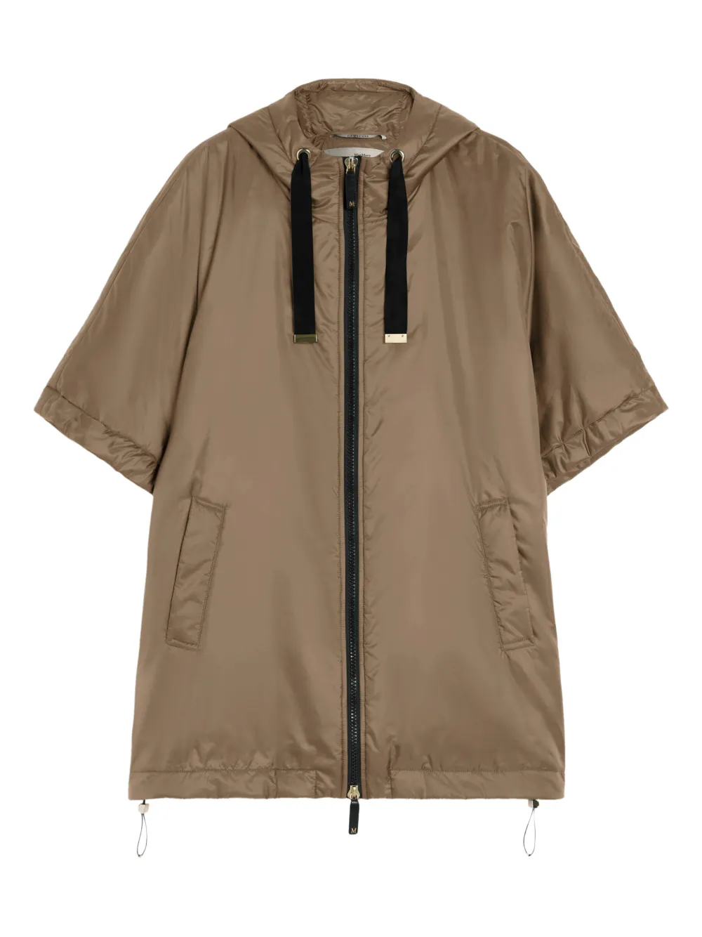 Max Mara Hooded Zip-fastening Jacket In Brown