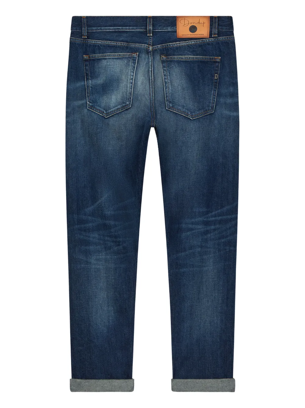 DONDUP logo-patch trousers - Blauw