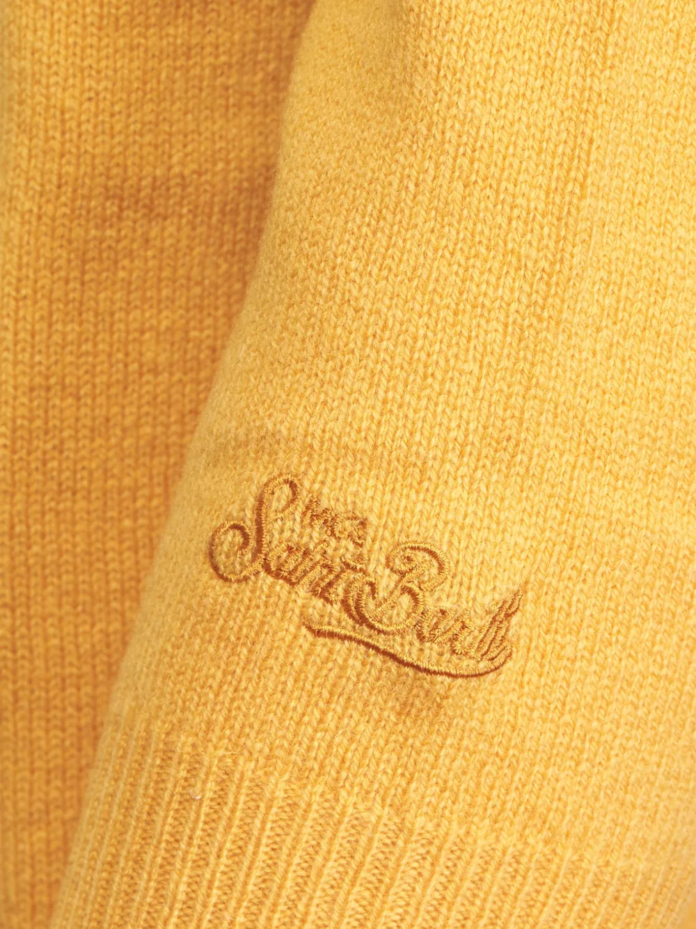 MC2 Saint Barth logo-embroidered crew-neck sweater Geel