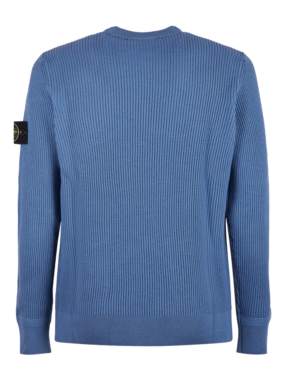 Stone Island ribbed log-patch sweater - Blauw