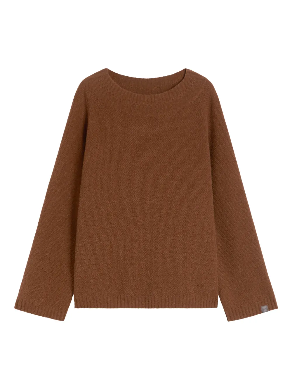Max Mara Long-raglan-sleeves Sweater In Brown