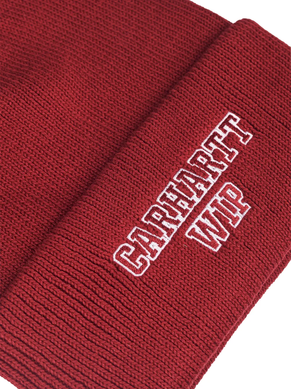 Carhartt Logo Beanie Hat In Red