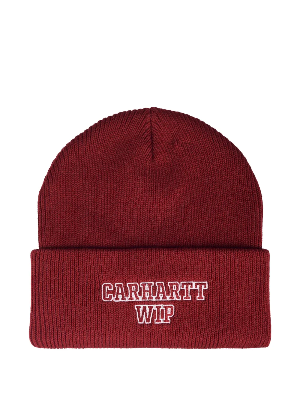 Carhartt WIP logo beanie hat | Red | Image 1