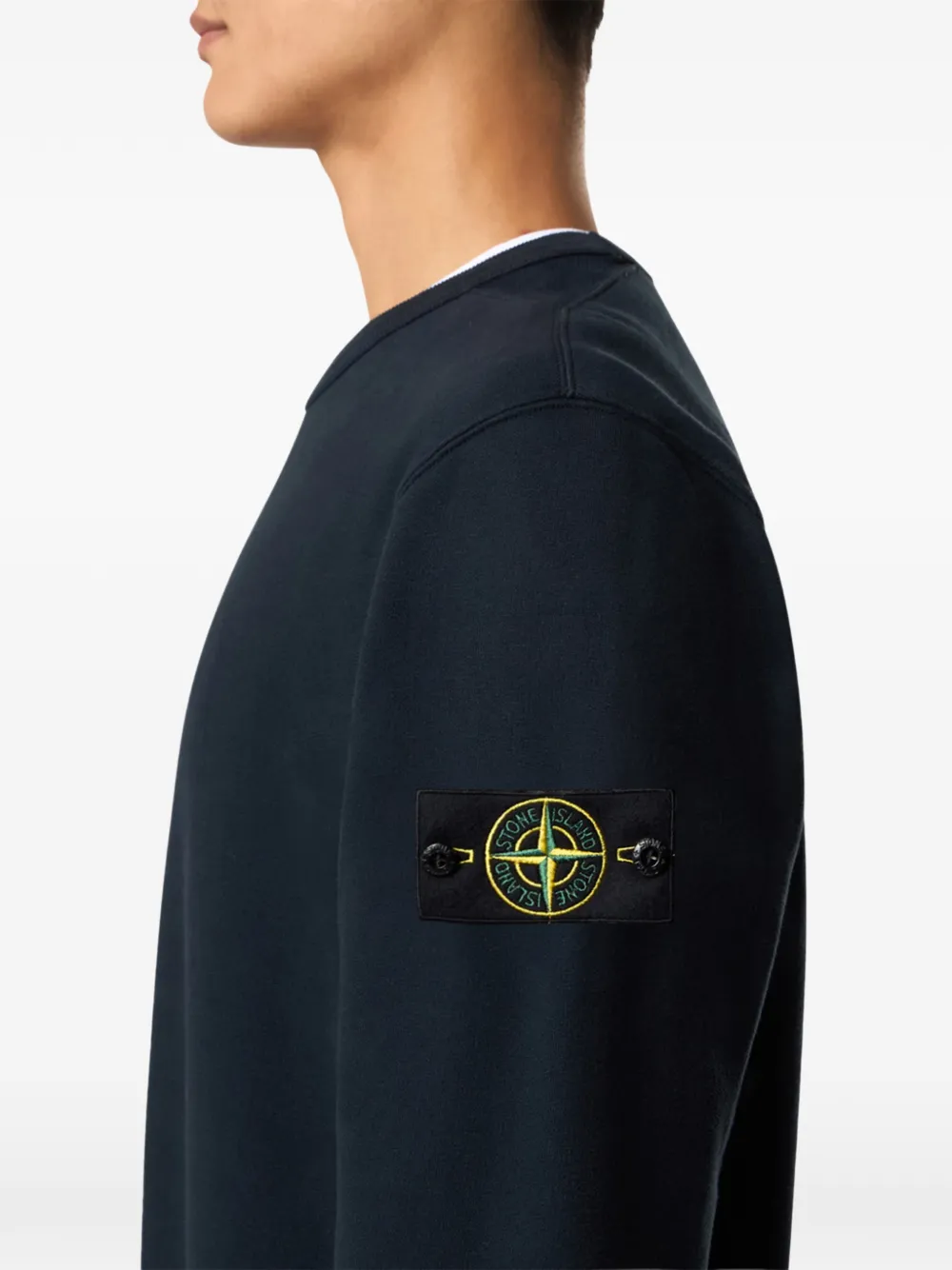 Stone Island logo-patch sweatshirt Blauw
