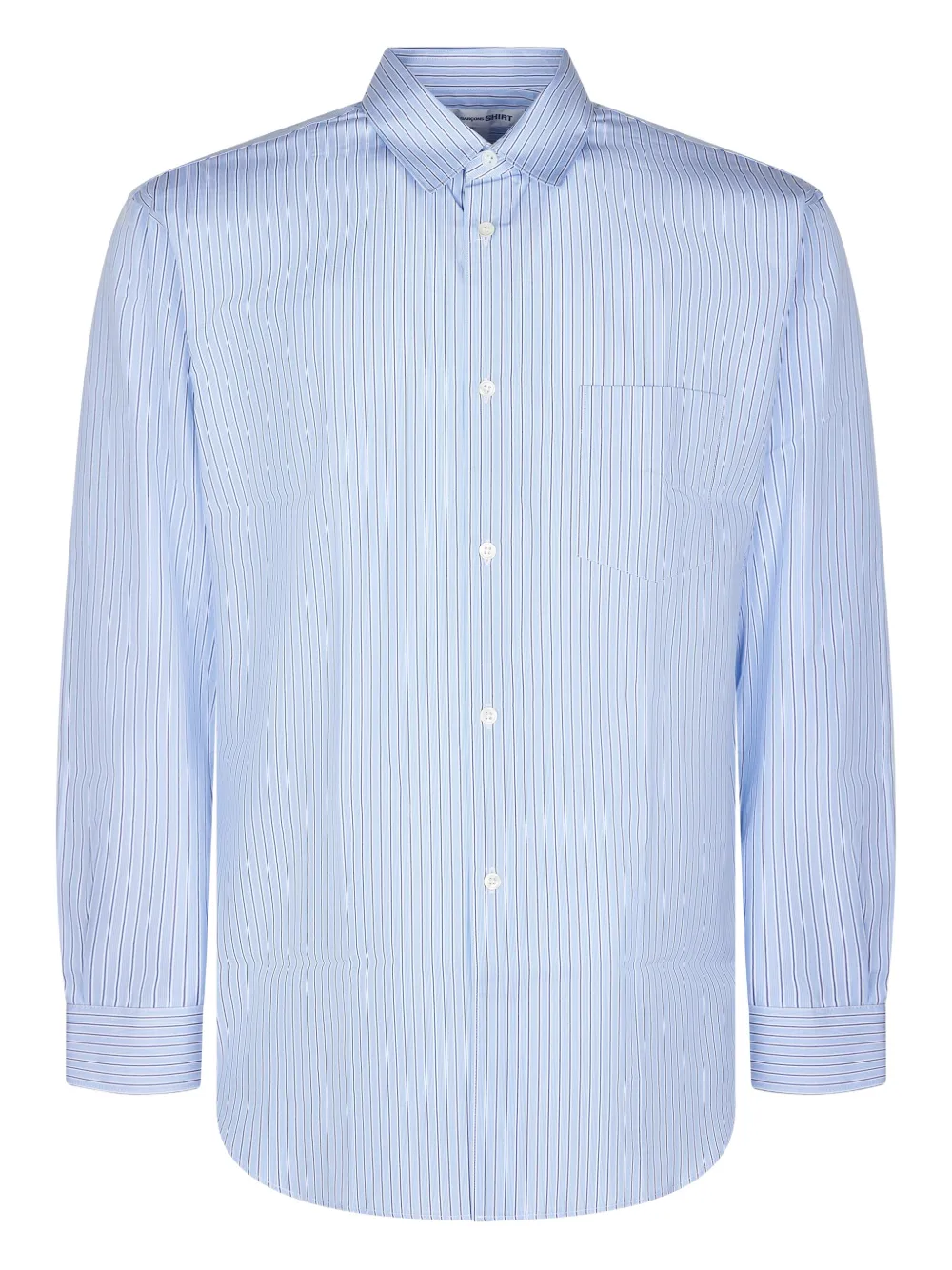 Comme Des Garçons chest-pocket striped shirt – Blue