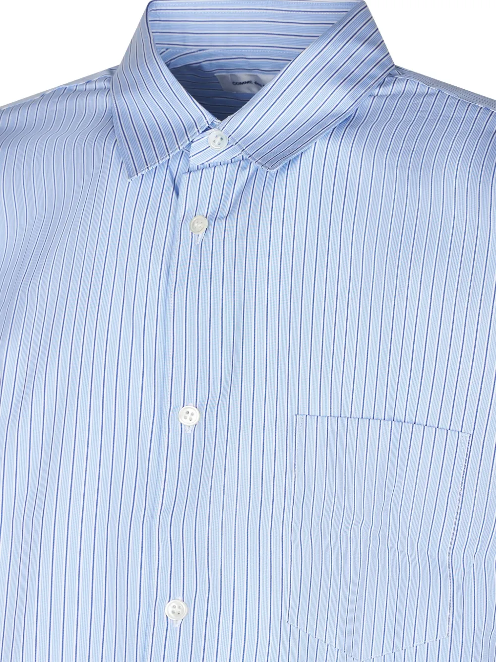 Comme Des Garçons Chest-pocket Striped Shirt In Blue