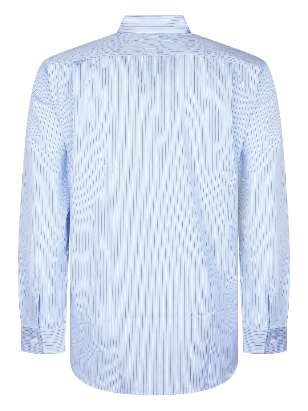 Comme Des Garçons chest-pocket striped shirt - Blauw