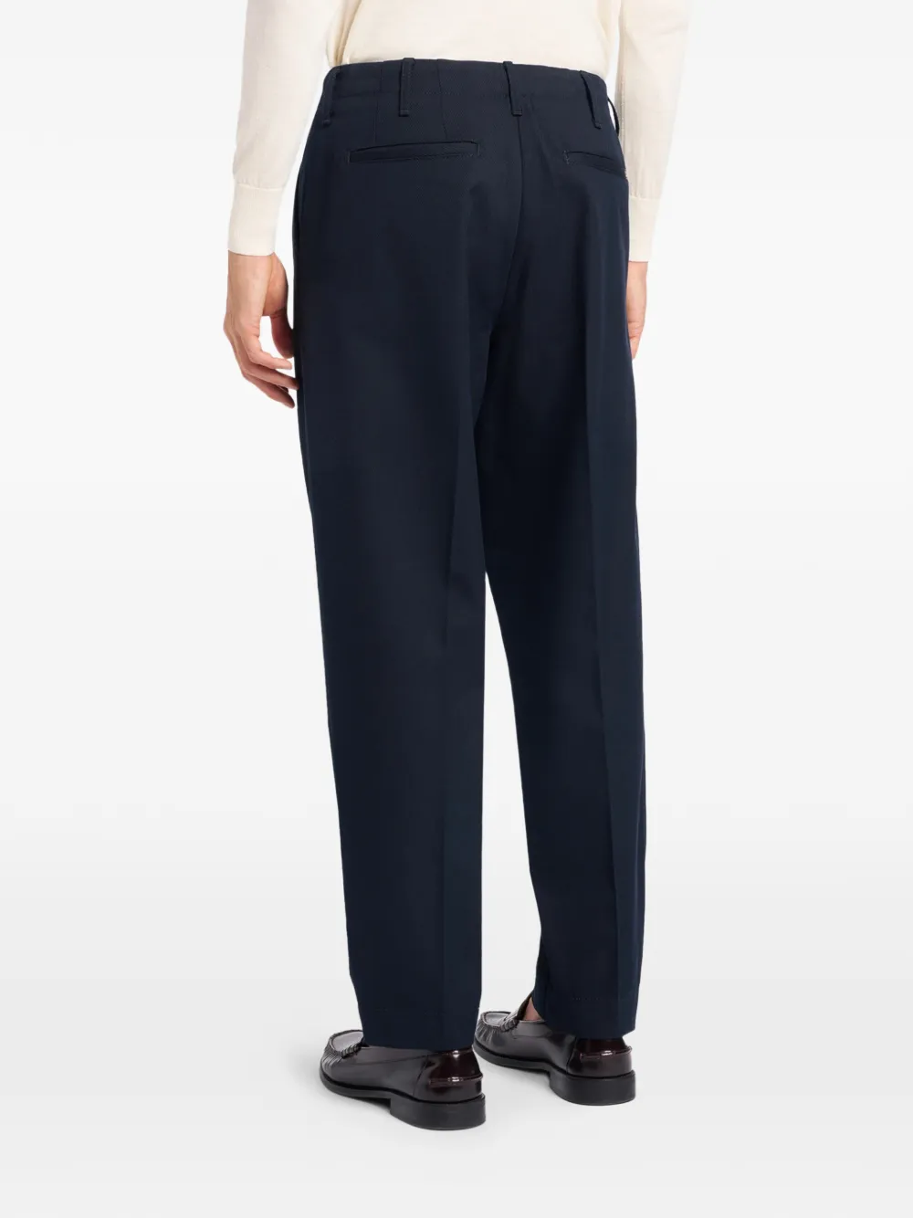 DONDUP pleated belt-loops trousers Blauw