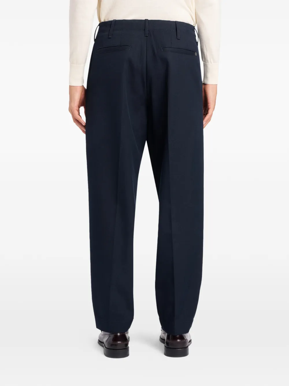 DONDUP pleated belt-loops trousers Blauw