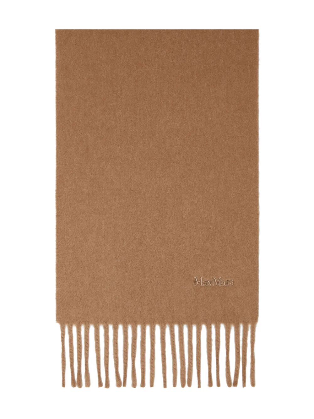 Max Mara Scilli fringed scarf Beige