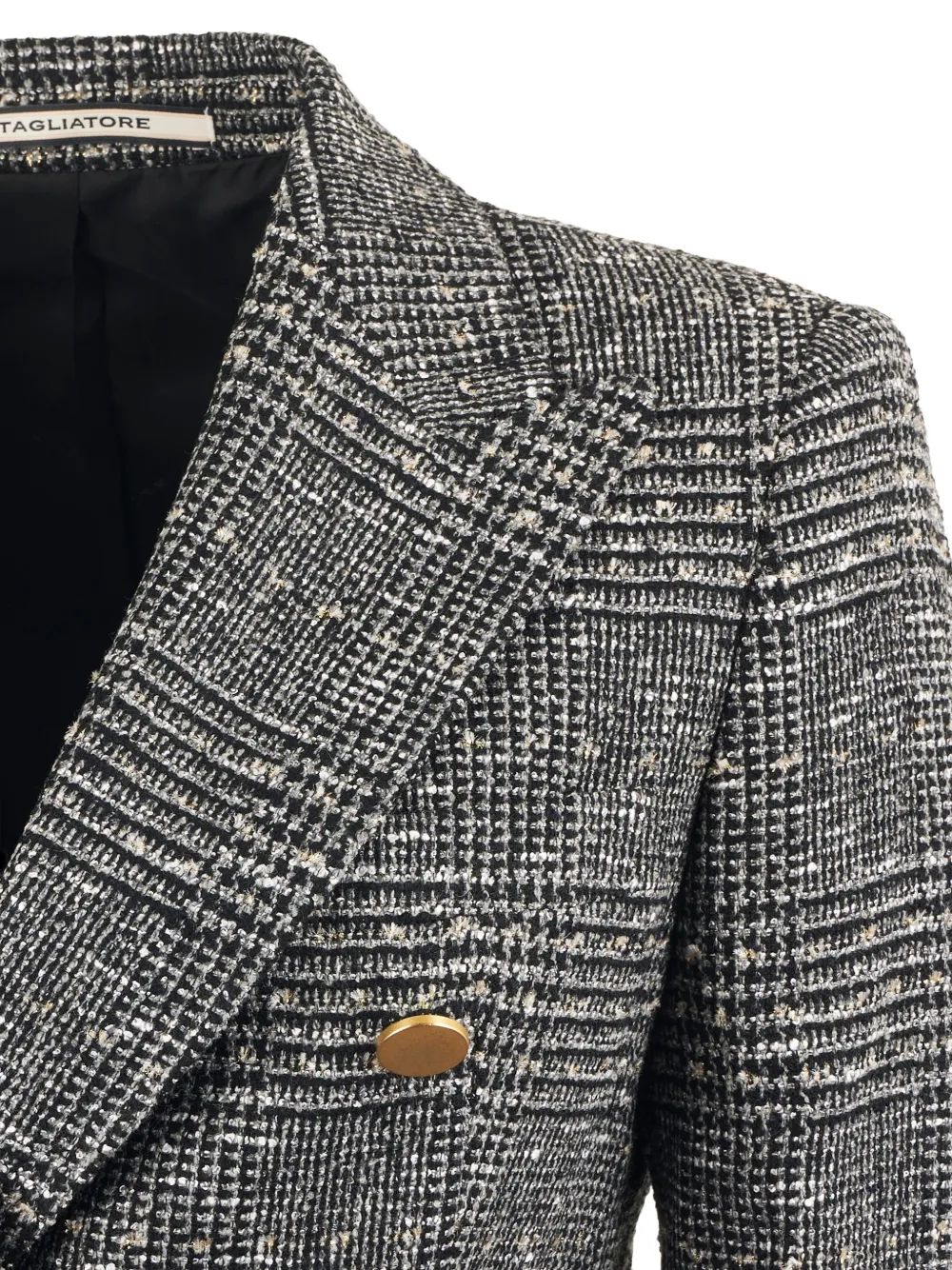 Tagliatore J-Alicya double-breasted check-pattern V-neck blazer Zwart