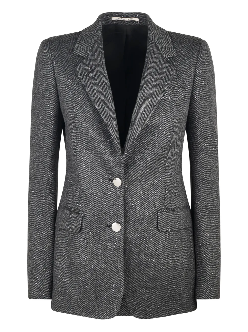 Tagliatore J-parigi Herringbone Jacket In Gray