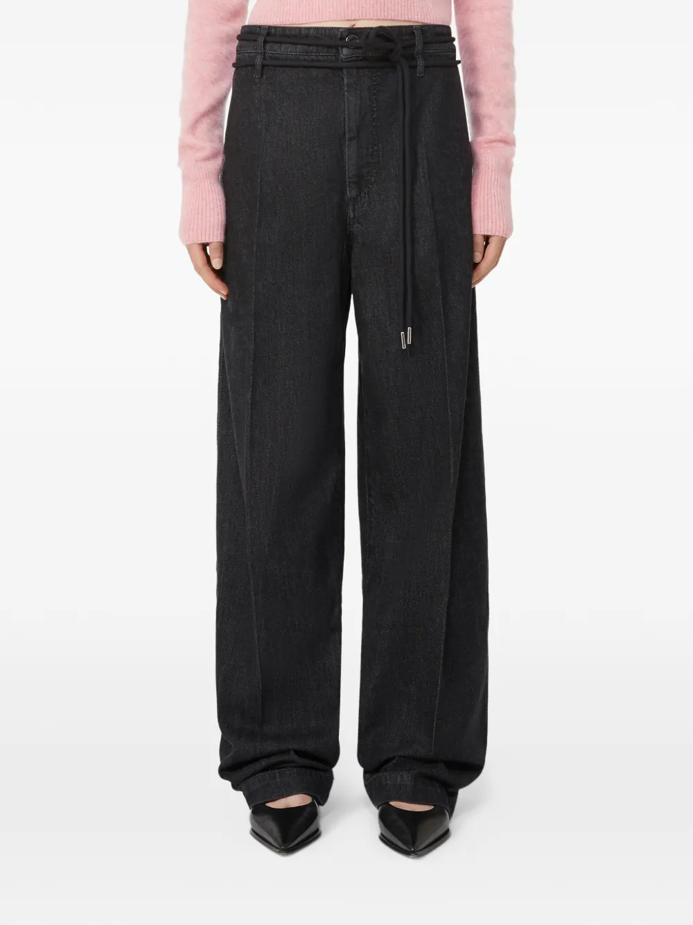 Max Mara drawstring trousers - Zwart