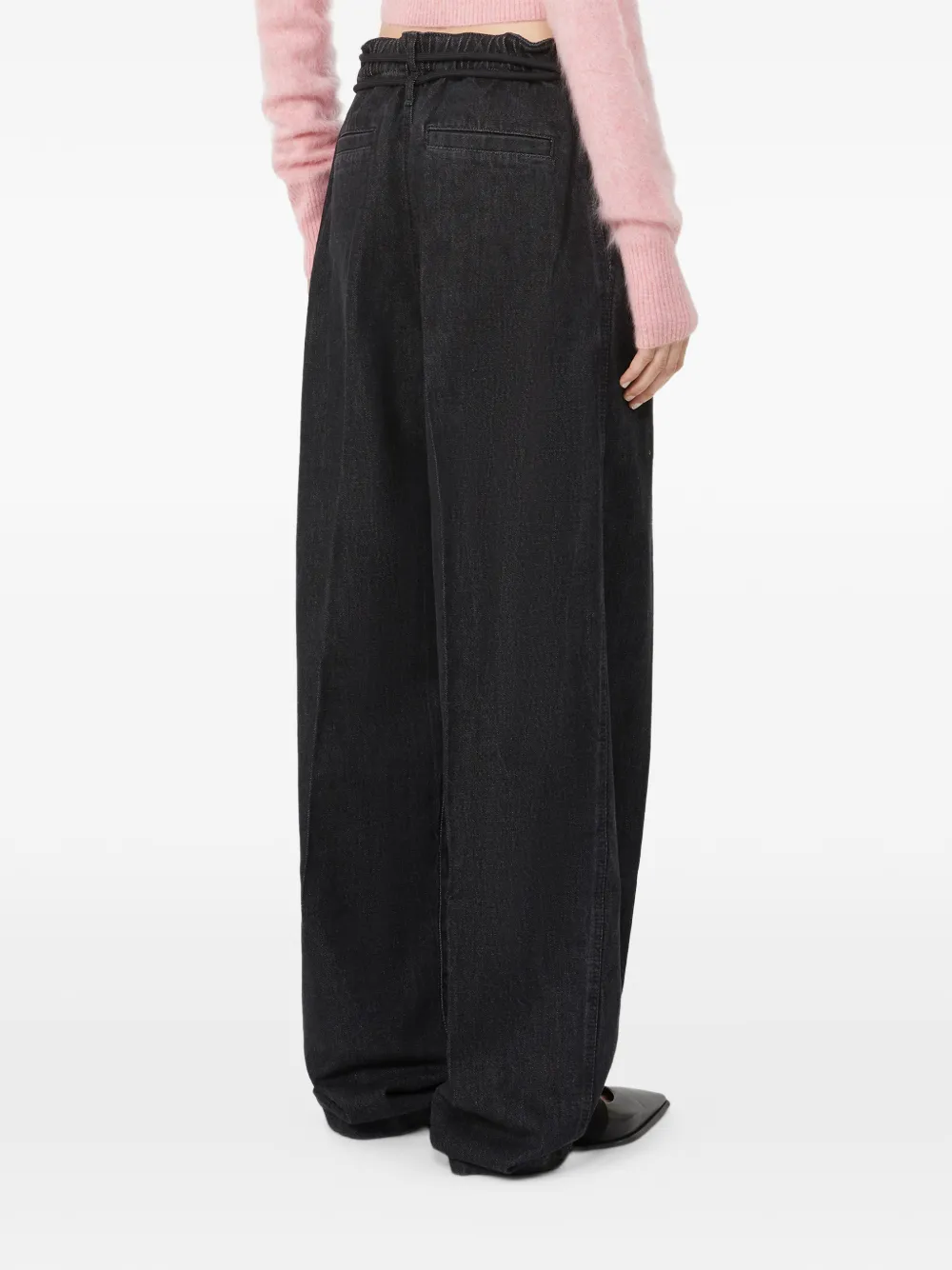 Max Mara Drawstring Trousers In Black