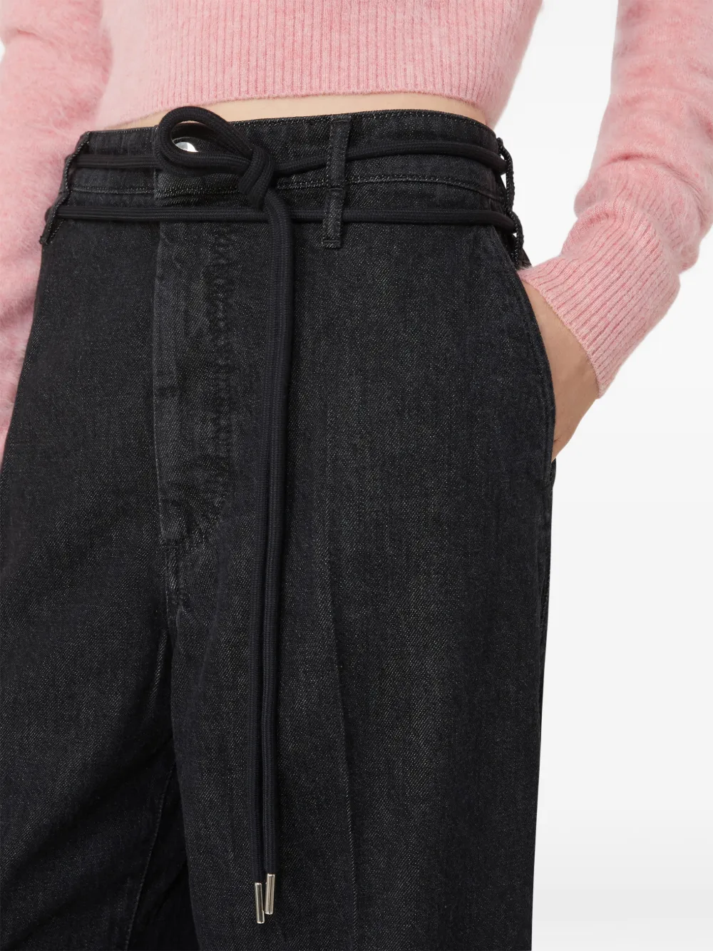 Max Mara Drawstring Trousers In Black