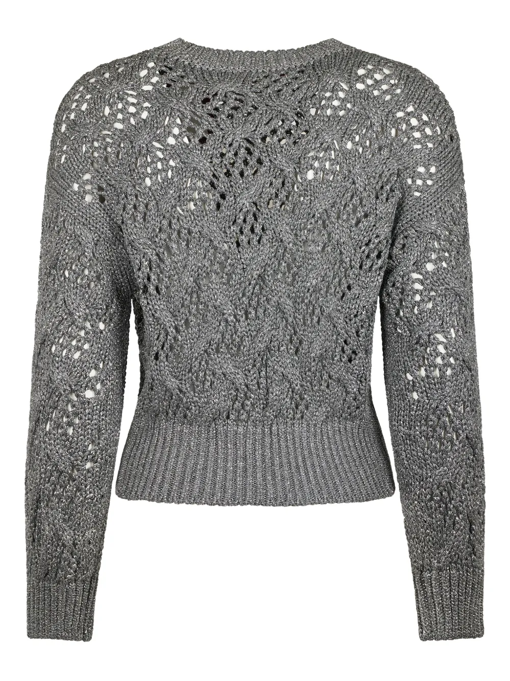 Max Mara Studio Pilade Lurex Knit Sweater In Gray