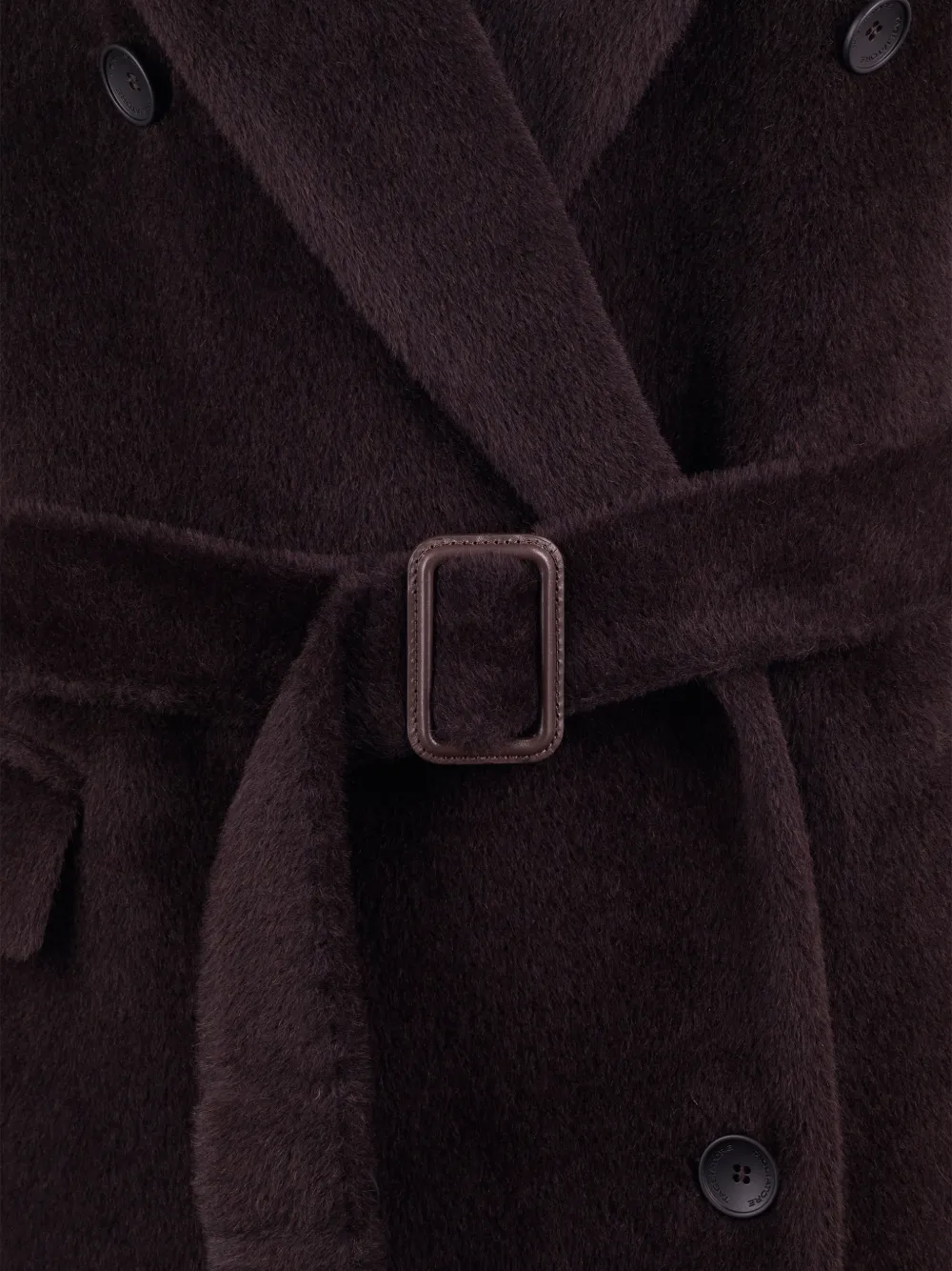 Tagliatore Jole double-breasted belted coat Bruin