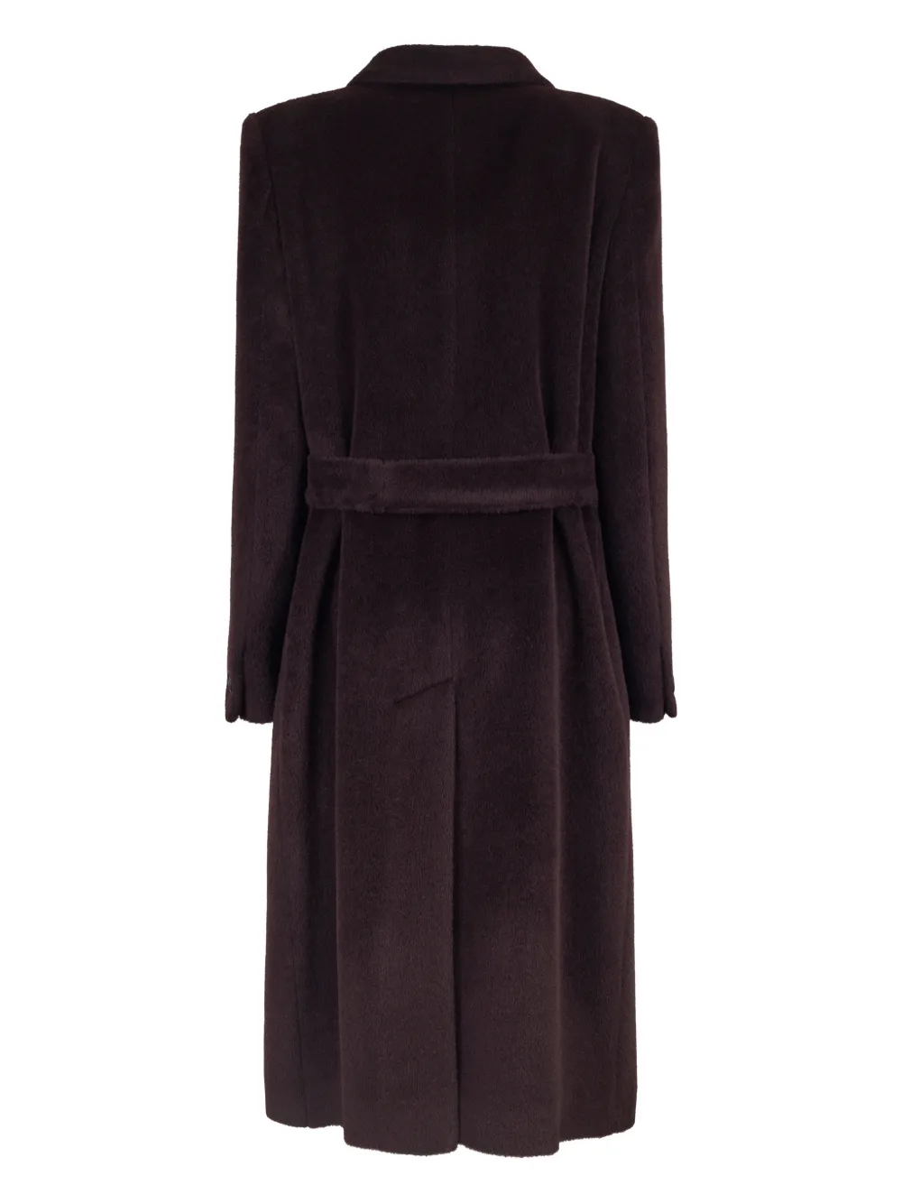 Tagliatore Jole double-breasted belted coat Bruin