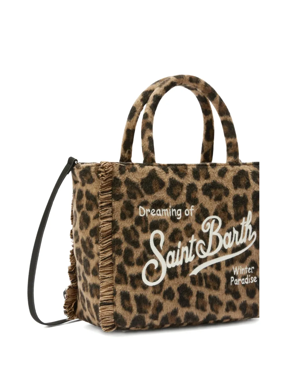 MC2 Saint Barth leopard-pattern logo-embroidered tote bag Bruin