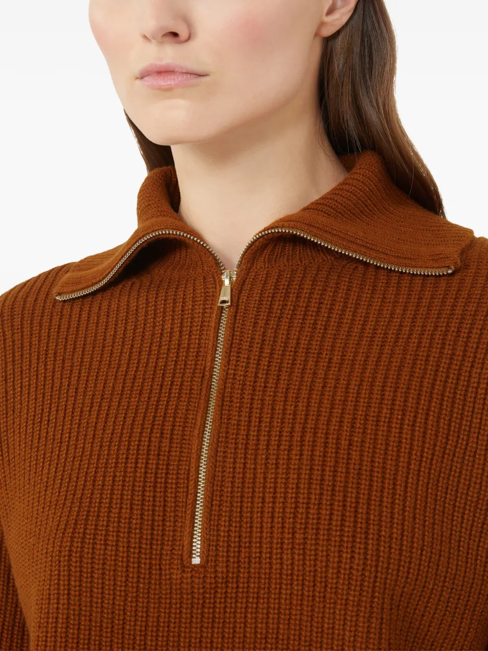 Max Mara zip-detail sweater Bruin