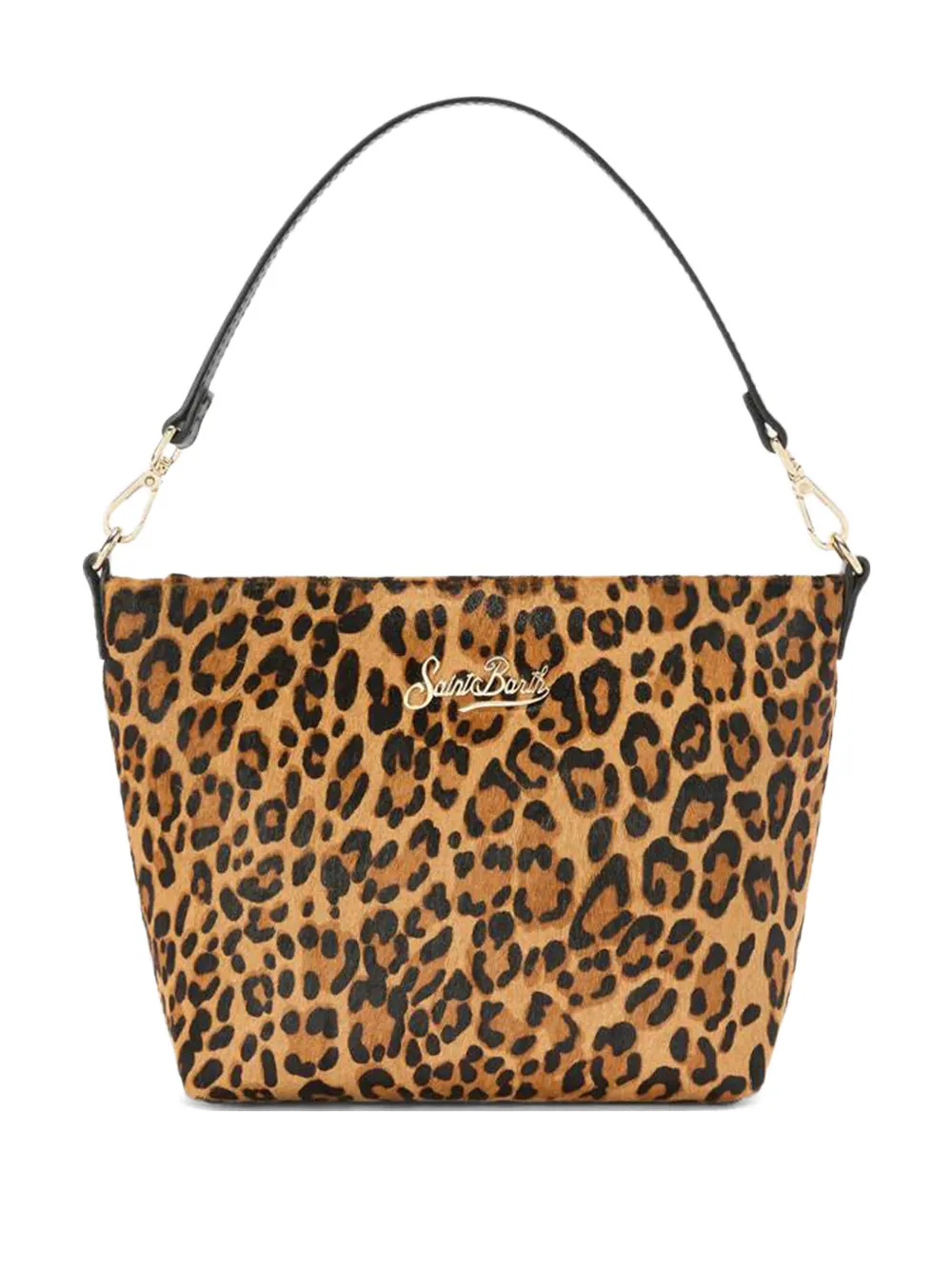 MC2 Saint Barth leopard-pattern logo-plaque tote bag | Brown | Image 1