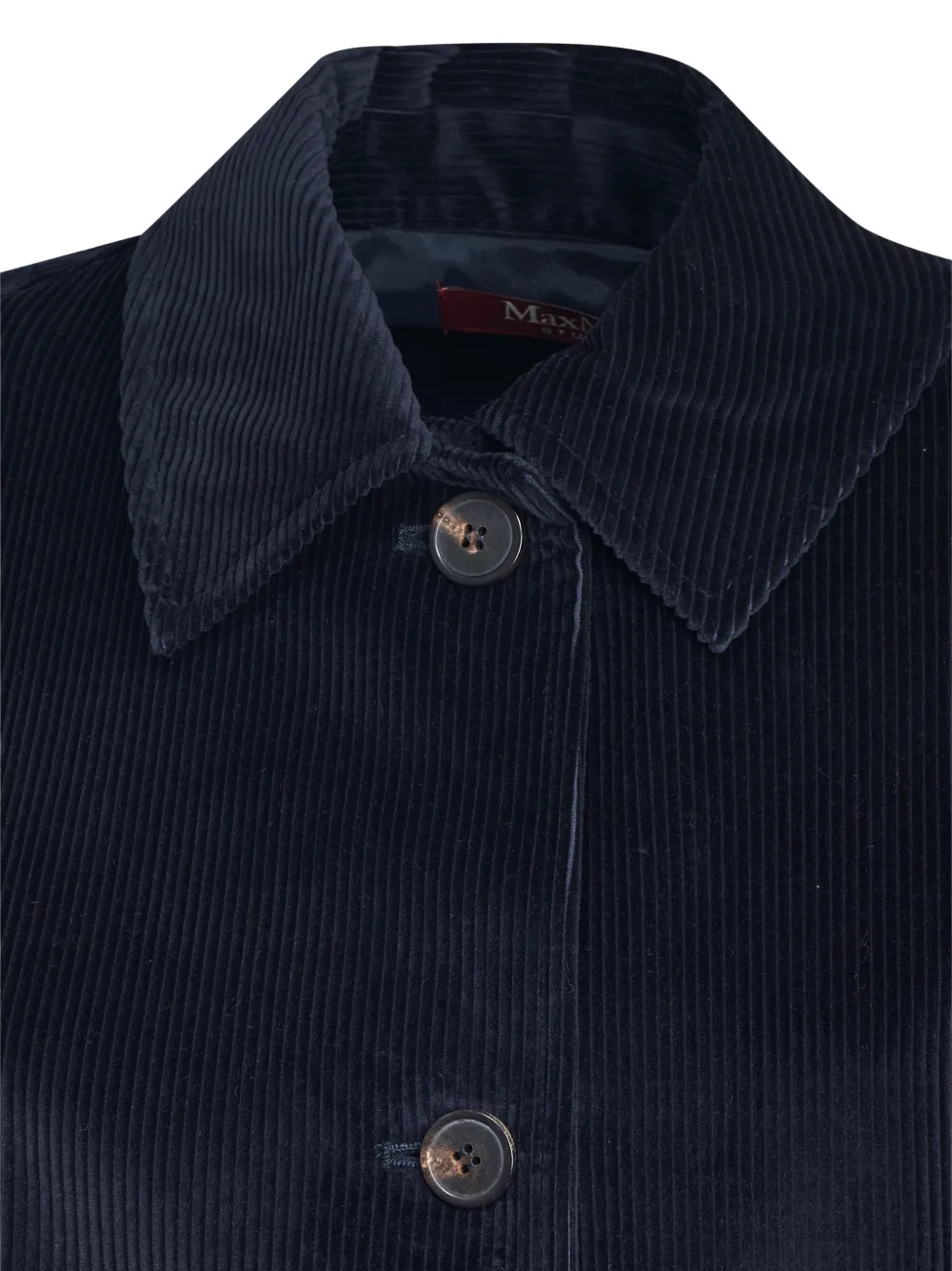 Max Mara Buttoned Corduroy Shirt In Blue
