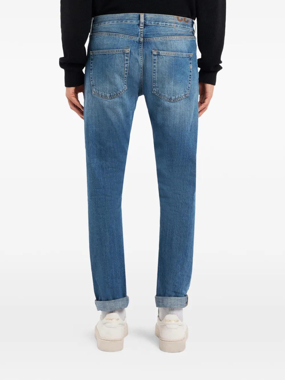 DONDUP five-pocket cuffed-hem jeans Blauw