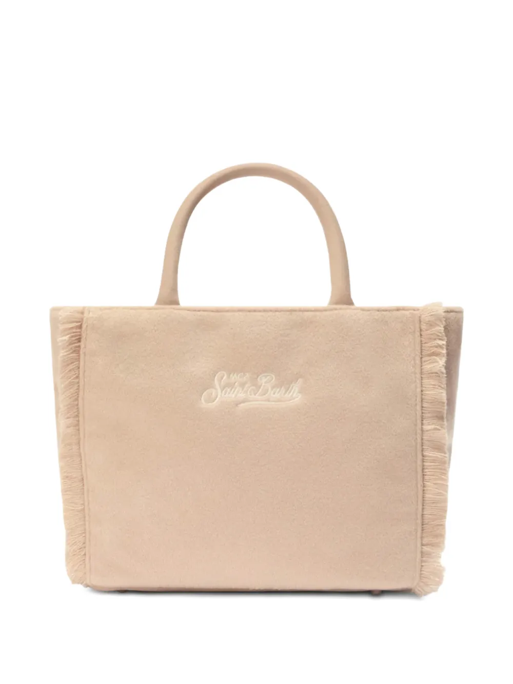 MC2 Saint Barth fringed top-handle tote bag - Beige