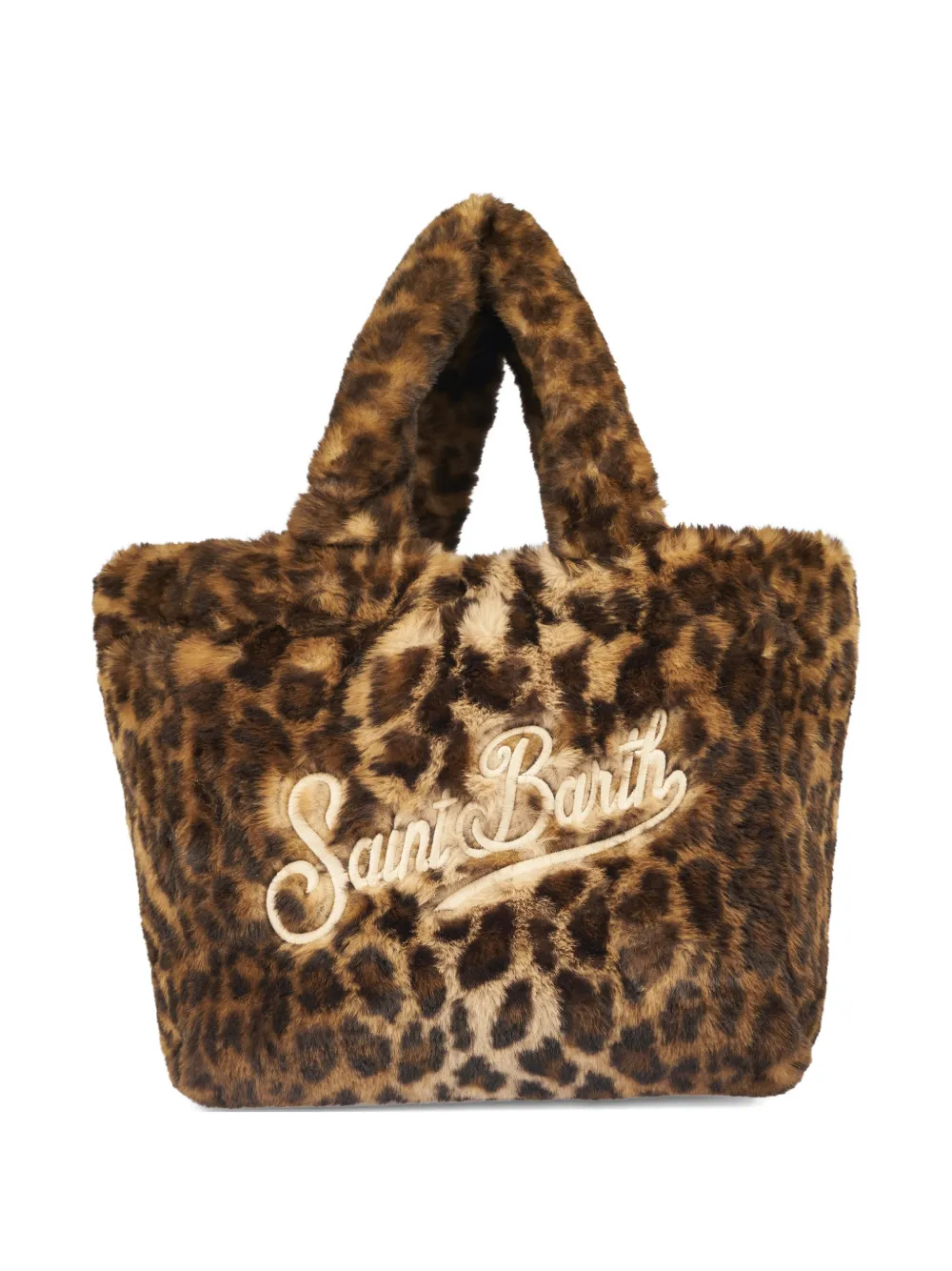 MC2 Saint Barth leopard-pattern logo-embroidered tote bag Bruin