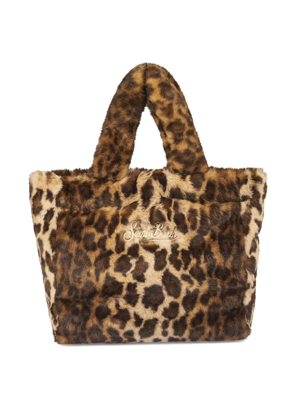 MC2 Saint Barth leopard-pattern logo-embroidered tote bag Bruin