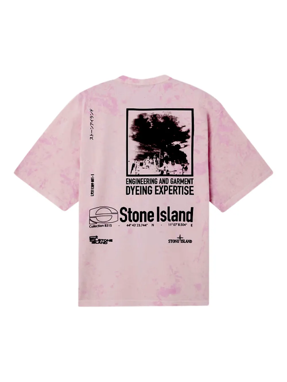 Stone Island logo-print T-shirt Roze