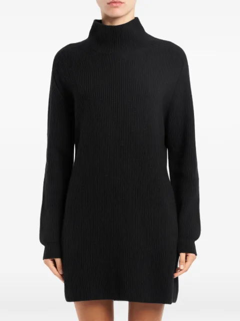 DONDUP logo-plaque high-neck mini dress