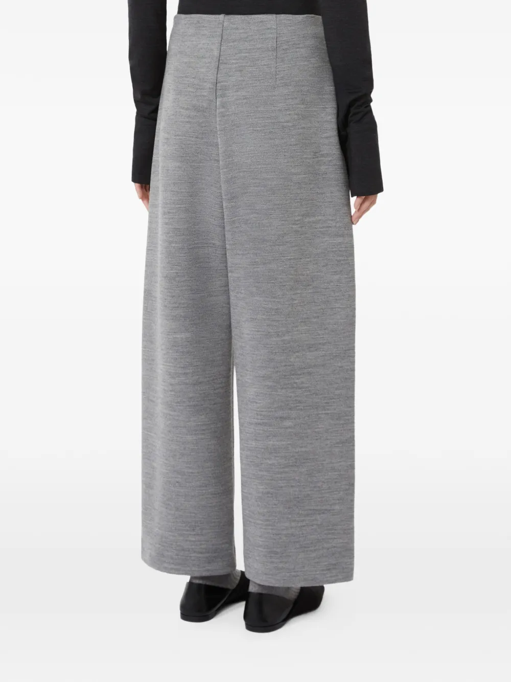 Max Mara Stitch-detail Side-pocket Cropped Trousers In Gray