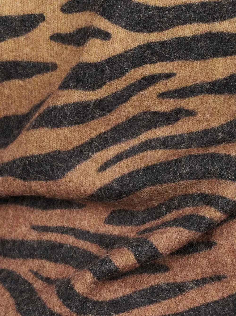 Mc2 Saint Barth Zebra-print Sweater In Brown
