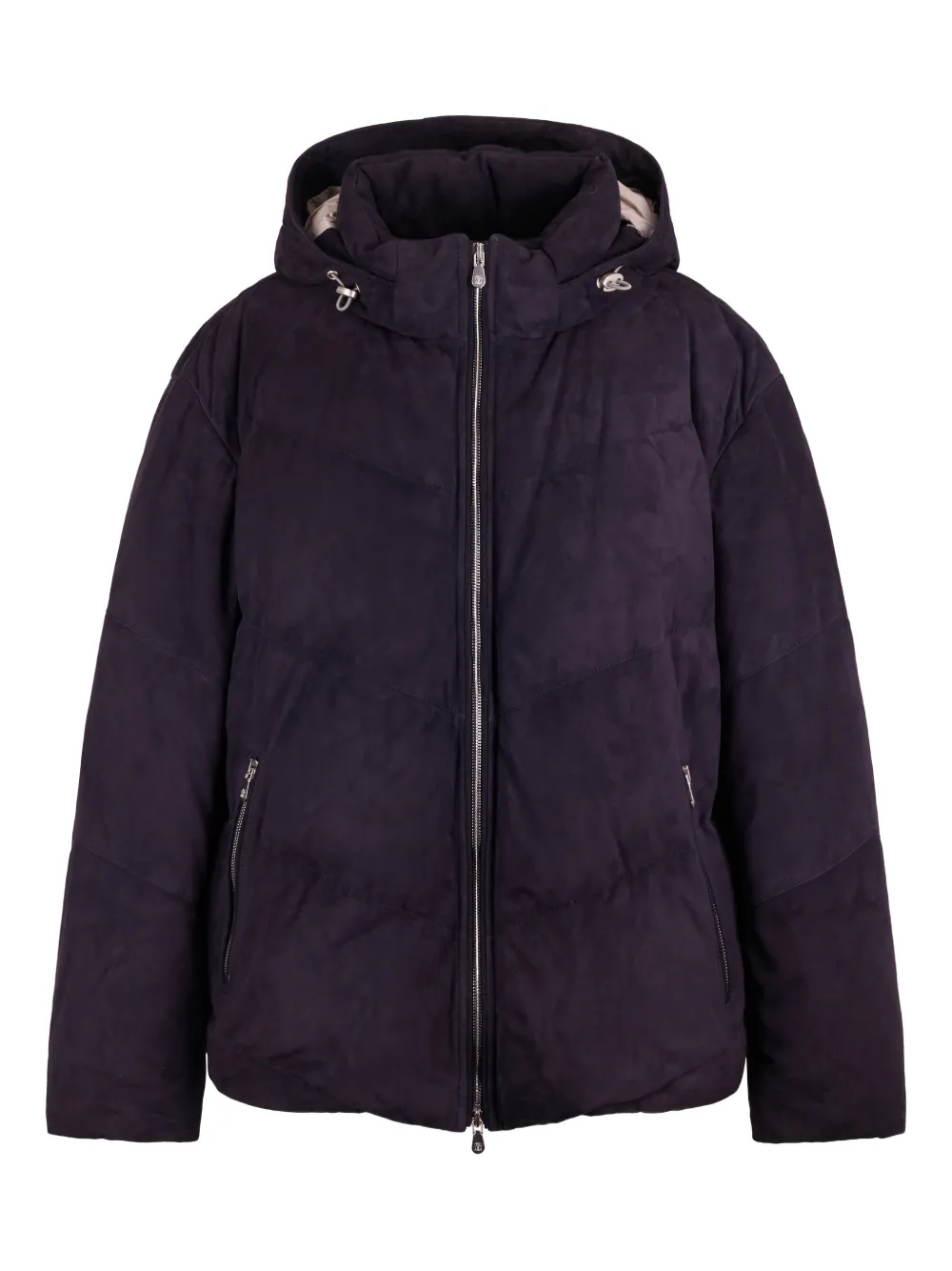 Brunello Cucinelli zip-up hooded jacket | Purple | Image 1