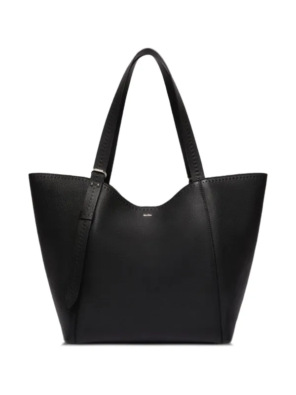 Max Mara Archetipo Logo Tote Bag in Black